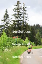 11.06.2024, Premanon, France (FRA): Justine Braisaz-Bouchet (FRA), Lou Jeanmonnot (FRA), (l-r) - Biathlon summer training, Premanon (FRA). www.nordicfocus.com. © Manzoni/NordicFocus. Every downloaded picture is fee-liable.