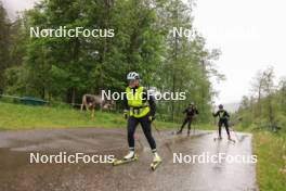 21.05.2024, Lenzerheide, Switzerland (SUI): Lena Haecki-Gross (SUI), Lea Meier (SUI), Elisa Gasparin (SUI), (l-r) - Biathlon summer training, Lenzerheide (SUI). www.nordicfocus.com. © Manzoni/NordicFocus. Every downloaded picture is fee-liable.