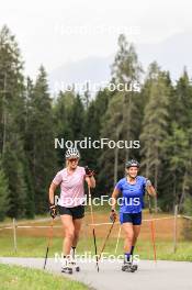 05.09.2024, Lenzerheide, Switzerland (SUI): Karoline Offigstad Knotten (NOR), Lea Meier (SUI), (l-r) - Biathlon summer training, Lenzerheide (SUI). www.nordicfocus.com. © Manzoni/NordicFocus. Every downloaded picture is fee-liable.