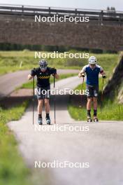 19.06.2024, Lavaze, Italy (ITA): Elia Zeni (ITA), Didier Bionaz (ITA), (l-r)  - Biathlon summer training, Lavaze (ITA). www.nordicfocus.com. © Vanzetta/NordicFocus. Every downloaded picture is fee-liable.