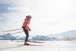 18.06.2024, Tignes, France (FRA): Camille Coupe (FRA) - Biathlon summer training, Tignes (FRA). www.nordicfocus.com. © Authamayou/NordicFocus. Every downloaded picture is fee-liable.