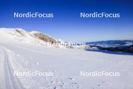 12.10.2024, Ramsau am Dachstein, Austria (AUT): Event Feature: Overview over the glacier tracks - Biathlon summer training, Dachsteinglacier, Ramsau am Dachstein (AUT). www.nordicfocus.com. © Manzoni/NordicFocus. Every downloaded picture is fee-liable.