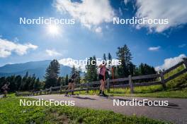 06.08.2024, Lavaze, Italy (ITA): Tamara Steiner (AUT), Anna Juppe (AUT), (l-r)  - Biathlon summer training, Lavaze (ITA). www.nordicfocus.com. © Barbieri/NordicFocus. Every downloaded picture is fee-liable.