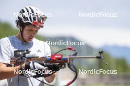 26.08.2024, Martell, Italy (ITA): Tommaso Giacomel (ITA) - Biathlon summer training, Martell (ITA). www.nordicfocus.com. © Vanzetta/NordicFocus. Every downloaded picture is fee-liable.