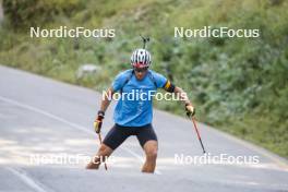 27.08.2024, Martell, Italy (ITA): Giacomel Tommaso (ITA) - Biathlon summer training, Martell (ITA). www.nordicfocus.com. © Vanzetta/NordicFocus. Every downloaded picture is fee-liable.