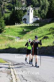 27.06.2024, Juf, Switzerland (SUI): Sebastian Stalder (SUI), Gion Stalder (SUI), (l-r) - Biathlon summer training, Juf (SUI). www.nordicfocus.com. © Manzoni/NordicFocus. Every downloaded picture is fee-liable.