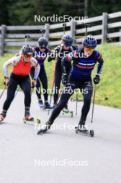 15.09.2024, Lenzerheide, Switzerland (SUI): Lea Meier (SUI), Aita Gasparin (SUI), Lou Jeanmonnot (FRA), (l-r) - Sommer Nordic Event 2024, Sommer Biathlon Cup, Lenzerheide (SUI). www.nordicfocus.com. © Manzoni/NordicFocus. Every downloaded picture is fee-liable.