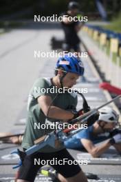 18.06.2024, Correncon-en-Vercors, France (FRA): Oscar Lombardot (FRA) - Biathlon summer training, Correncon-en-Vercors (FRA). www.nordicfocus.com. © Joly/NordicFocus. Every downloaded picture is fee-liable.