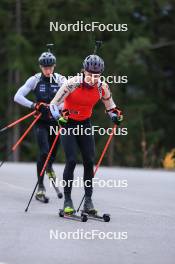 13.10.2024, Ramsau am Dachstein, Austria (AUT): Matthias Riebli (SUI), Felix Ullmann (SUI), (l-r) - Biathlon summer training, Ramsau am Dachstein (AUT). www.nordicfocus.com. © Manzoni/NordicFocus. Every downloaded picture is fee-liable.