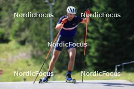 18.07.2024, Lenzerheide, Switzerland (SUI): Nikolas Burkhart (USA) - Biathlon summer training, Lenzerheide (SUI). www.nordicfocus.com. © Manzoni/NordicFocus. Every downloaded picture is fee-liable.