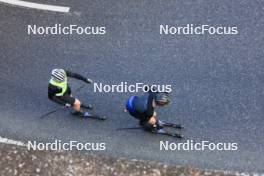 27.06.2024, Juf, Switzerland (SUI): Sebastian Stalder (SUI), Gion Stalder (SUI), (l-r) - Biathlon summer training, Juf (SUI). www.nordicfocus.com. © Manzoni/NordicFocus. Every downloaded picture is fee-liable.