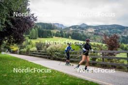 30.09.2024, Lavaze, Italy (ITA): Sara Scattolo (ITA), Astrid Plosch (ITA), (l-r) - Biathlon summer training, Lavaze (ITA). www.nordicfocus.com. © Barbieri/NordicFocus. Every downloaded picture is fee-liable.