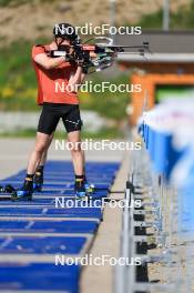 20.05.2024, Lenzerheide, Switzerland (SUI): Joscha Burkhalter (SUI) - Biathlon summer training, Lenzerheide (SUI). www.nordicfocus.com. © Manzoni/NordicFocus. Every downloaded picture is fee-liable.