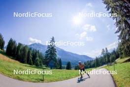 18.07.2024, Lenzerheide, Switzerland (SUI): Vaclav Cervenka (USA) - Biathlon summer training, Lenzerheide (SUI). www.nordicfocus.com. © Manzoni/NordicFocus. Every downloaded picture is fee-liable.