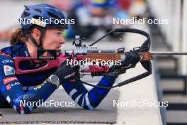 11.10.2024, Ramsau am Dachstein, Austria (AUT): Lou Jeanmonnot (FRA) - Biathlon summer training, Dachsteinglacier, Ramsau am Dachstein (AUT). www.nordicfocus.com. © Manzoni/NordicFocus. Every downloaded picture is fee-liable.