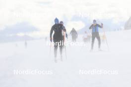 11.10.2024, Ramsau am Dachstein, Austria (AUT): Undefined athletes compete in strong winds - Biathlon summer training, Ramsau am Dachstein (AUT). www.nordicfocus.com. © Manzoni/NordicFocus. Every downloaded picture is fee-liable.