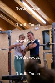 09.11.2024, Bessans, France (FRA): Jeanne Richard (FRA), Oceane Michelon (FRA), (l-r) - Biathlon summer training, Bessans (FRA). www.nordicfocus.com. © Authamayou/NordicFocus. Every downloaded picture is fee-liable.