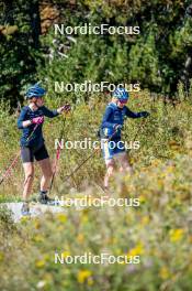 05.09.2024, Font-Romeu, France (FRA): Elvira Oeberg (SWE), Anna Karin Heijdenberg (SWE), (l-r) - Biathlon summer training, Font-Romeu (FRA). www.nordicfocus.com. © Authamayou/NordicFocus. Every downloaded picture is fee-liable.