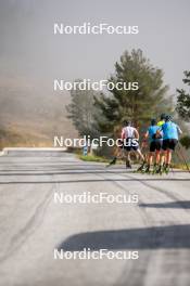 02.09.2024, Font-Romeu, France (FRA): Sebastian Samuelsson (SWE), Martin Ponsiluoma (SWE), Malte Stefansson (SWE), Emil Nykvist (SWE), (l-r) - Biathlon summer training, Font-Romeu (FRA). www.nordicfocus.com. © Authamayou/NordicFocus. Every downloaded picture is fee-liable.