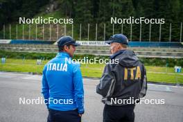 17.07.2024, Martell, Italy (ITA): Alexander Inderst (ITA), Jonne Kahkonen (FIN), (l-r)  - Biathlon summer training, Martell (ITA). www.nordicfocus.com. © Barbieri/NordicFocus. Every downloaded picture is fee-liable.