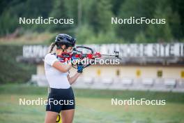 28.08.2024, Bessans, France (FRA): Gilonne Guigonnat (FRA) - Biathlon summer training, Bessans (FRA). www.nordicfocus.com. © Authamayou/NordicFocus. Every downloaded picture is fee-liable.