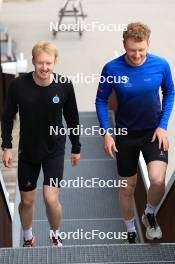 20.05.2024, Lenzerheide, Switzerland (SUI): Gion Stalder (SUI), Sebastian Stalder (SUI), (l-r) - Biathlon summer training, Lenzerheide (SUI). www.nordicfocus.com. © Manzoni/NordicFocus. Every downloaded picture is fee-liable.