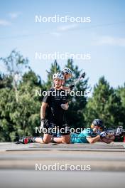 17.08.2024, Font-Romeu, France (FRA): Edgar Geny (FRA) - Biathlon summer training, Font-Romeu (FRA). www.nordicfocus.com. © Authamayou/NordicFocus. Every downloaded picture is fee-liable.