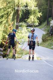 27.08.2024, Martell, Italy (ITA): Lukas Hofer (ITA), Didier Bionaz (ITA), (l-r) - Biathlon summer training, Martell (ITA). www.nordicfocus.com. © Vanzetta/NordicFocus. Every downloaded picture is fee-liable.