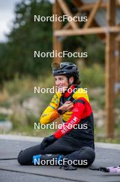 20.09.2024, Font-Romeu, France (FRA): Marine Debloem (BEL) - Biathlon summer training, Font-Romeu (FRA). www.nordicfocus.com. © Authamayou/NordicFocus. Every downloaded picture is fee-liable.