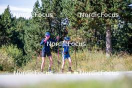 05.09.2024, Font-Romeu, France (FRA): Elvira Oeberg (SWE), Anna Karin Heijdenberg (SWE), (l-r) - Biathlon summer training, Font-Romeu (FRA). www.nordicfocus.com. © Authamayou/NordicFocus. Every downloaded picture is fee-liable.