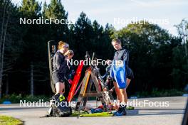 02.09.2024, Font-Romeu, France (FRA): Linn Persson (SWE), Sara Andersson (SWE), (l-r) - Biathlon summer training, Font-Romeu (FRA). www.nordicfocus.com. © Authamayou/NordicFocus. Every downloaded picture is fee-liable.