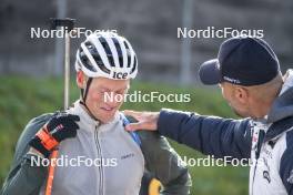 22.10.2024, Lavaze, Italy (ITA): Endre Stroemsheim (NOR), Siegfried Mazet (FRA), (l-r)  - Biathlon summer training, Lavaze (ITA). www.nordicfocus.com. © Vanzetta/NordicFocus. Every downloaded picture is fee-liable.