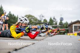 20.09.2024, Font-Romeu, France (FRA): Eve Bouvard (BEL) - Biathlon summer training, Font-Romeu (FRA). www.nordicfocus.com. © Authamayou/NordicFocus. Every downloaded picture is fee-liable.