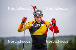 20.09.2024, Font-Romeu, France (FRA): Florent Claude (BEL) - Biathlon summer training, Font-Romeu (FRA). www.nordicfocus.com. © Authamayou/NordicFocus. Every downloaded picture is fee-liable.