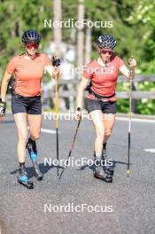 27.06.2024, Juf, Switzerland (SUI): Aita Gasparin (SUI), Elisa Gasparin (SUI), (l-r) - Biathlon summer training, Juf (SUI). www.nordicfocus.com. © Manzoni/NordicFocus. Every downloaded picture is fee-liable.