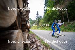 30.09.2024, Lavaze, Italy (ITA): Beatrice Trabucchi (ITA), Martina Trabucchi (ITA), (l-r) - Biathlon summer training, Lavaze (ITA). www.nordicfocus.com. © Barbieri/NordicFocus. Every downloaded picture is fee-liable.