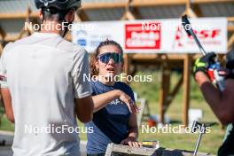 17.08.2024, Font-Romeu, France (FRA): Rachel Demangeat (FRA), Coach Team France - Biathlon summer training, Font-Romeu (FRA). www.nordicfocus.com. © Authamayou/NordicFocus. Every downloaded picture is fee-liable.