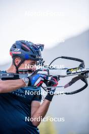 29.08.2024, Bessans, France (FRA): Quentin Fillon-Maillet (FRA) - Biathlon summer training, Bessans (FRA). www.nordicfocus.com. © Authamayou/NordicFocus. Every downloaded picture is fee-liable.