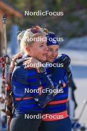 12.10.2024, Ramsau am Dachstein, Austria (AUT): Sophie Chauveau (FRA), Jeanne Richard (FRA), (l-r) - Biathlon summer training, Ramsau am Dachstein (AUT). www.nordicfocus.com. © Manzoni/NordicFocus. Every downloaded picture is fee-liable.