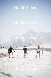 19.06.2024, Tignes, France (FRA): Lou Jeanmonnot (FRA), Flora Dolci (FRA), (l-r) - Biathlon summer training, Tignes (FRA). www.nordicfocus.com. © Authamayou/NordicFocus. Every downloaded picture is fee-liable.