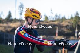 22.10.2024, Lavaze, Italy (ITA): Johannes Thingnes Boe (NOR) - Biathlon summer training, Lavaze (ITA). www.nordicfocus.com. © Vanzetta/NordicFocus. Every downloaded picture is fee-liable.