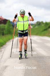 11.06.2024, Premanon, France (FRA): Justine Braisaz-Bouchet (FRA), Lou Jeanmonnot (FRA), (l-r) - Biathlon summer training, Premanon (FRA). www.nordicfocus.com. © Manzoni/NordicFocus. Every downloaded picture is fee-liable.