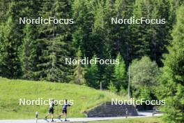 27.06.2024, Juf, Switzerland (SUI): Sebastian Stalder (SUI), Gion Stalder (SUI), (l-r) - Biathlon summer training, Juf (SUI). www.nordicfocus.com. © Manzoni/NordicFocus. Every downloaded picture is fee-liable.