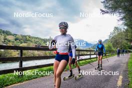 30.09.2024, Lavaze, Italy (ITA): Linda Zingerle (ITA), Rebecca Passler (ITA), (l-r) - Biathlon summer training, Lavaze (ITA). www.nordicfocus.com. © Barbieri/NordicFocus. Every downloaded picture is fee-liable.