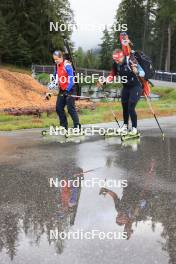 10.09.2024, Lenzerheide, Switzerland (SUI): Irene Cadurisch (SUI), Lena Haecki-Gross (SUI), (l-r) - Biathlon summer training, Lenzerheide (SUI). www.nordicfocus.com. © Manzoni/NordicFocus. Every downloaded picture is fee-liable.