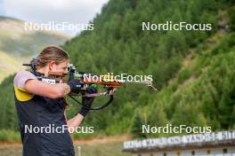 29.08.2024, Bessans, France (FRA): Justine Braisaz-Bouchet (FRA) - Biathlon summer training, Bessans (FRA). www.nordicfocus.com. © Authamayou/NordicFocus. Every downloaded picture is fee-liable.