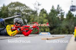 20.09.2024, Font-Romeu, France (FRA): Florent Claude (BEL) - Biathlon summer training, Font-Romeu (FRA). www.nordicfocus.com. © Authamayou/NordicFocus. Every downloaded picture is fee-liable.