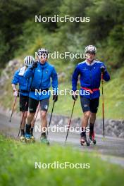 26.08.2024, Martell, Italy (ITA): Elia Zeni (ITA), Didier Bionaz (ITA), (l-r) - Biathlon summer training, Martell (ITA). www.nordicfocus.com. © Vanzetta/NordicFocus. Every downloaded picture is fee-liable.