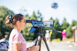 17.08.2024, Font-Romeu, France (FRA): Claire Breton (FRA), Coach Team France - Biathlon summer training, Font-Romeu (FRA). www.nordicfocus.com. © Authamayou/NordicFocus. Every downloaded picture is fee-liable.