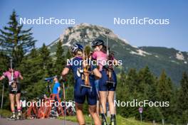 31.07.2024, Lavaze, Italy (ITA): Anna Gandler (AUT), Anna Juppe (AUT), (l-r)  - Biathlon summer training, Lavaze (ITA). www.nordicfocus.com. © Barbieri/NordicFocus. Every downloaded picture is fee-liable.